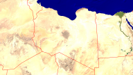 Libyen Satellit + Grenzen 1920x1080